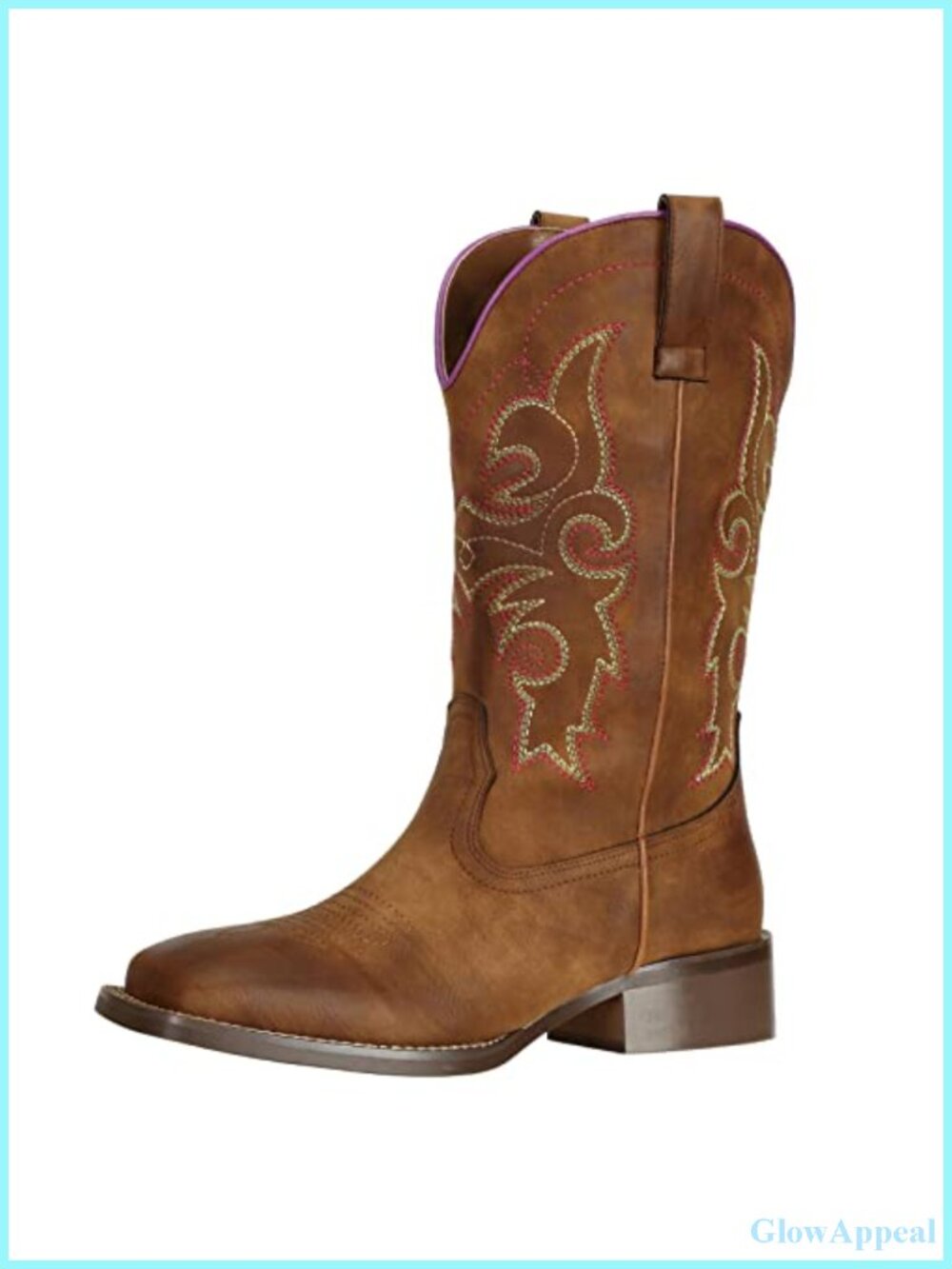 SheSole Women's Cowboy Boots Wide Square Toe Wide Calf Western Boots